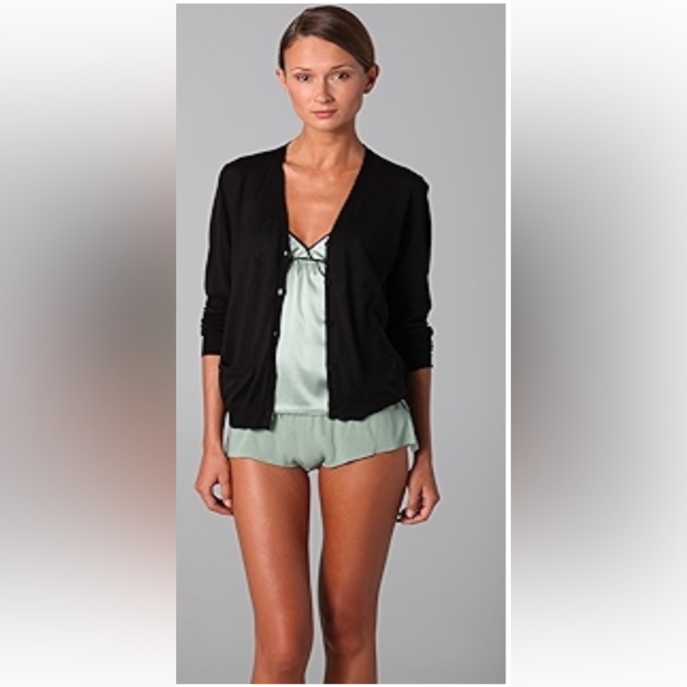 3.1 Phillip Lim Illusion Back Cardigan Onyx Size Small